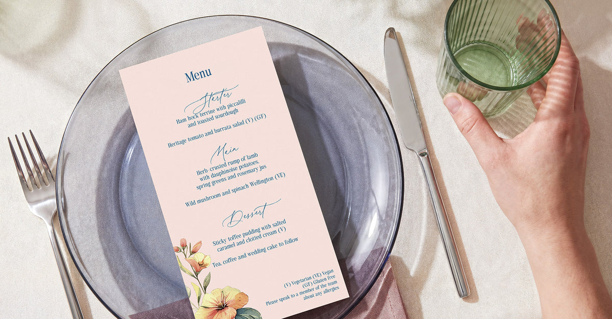 Wedding Menu Cards
