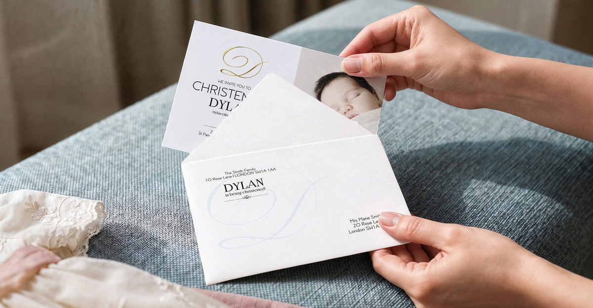 Christening Envelopes with Matching Designs