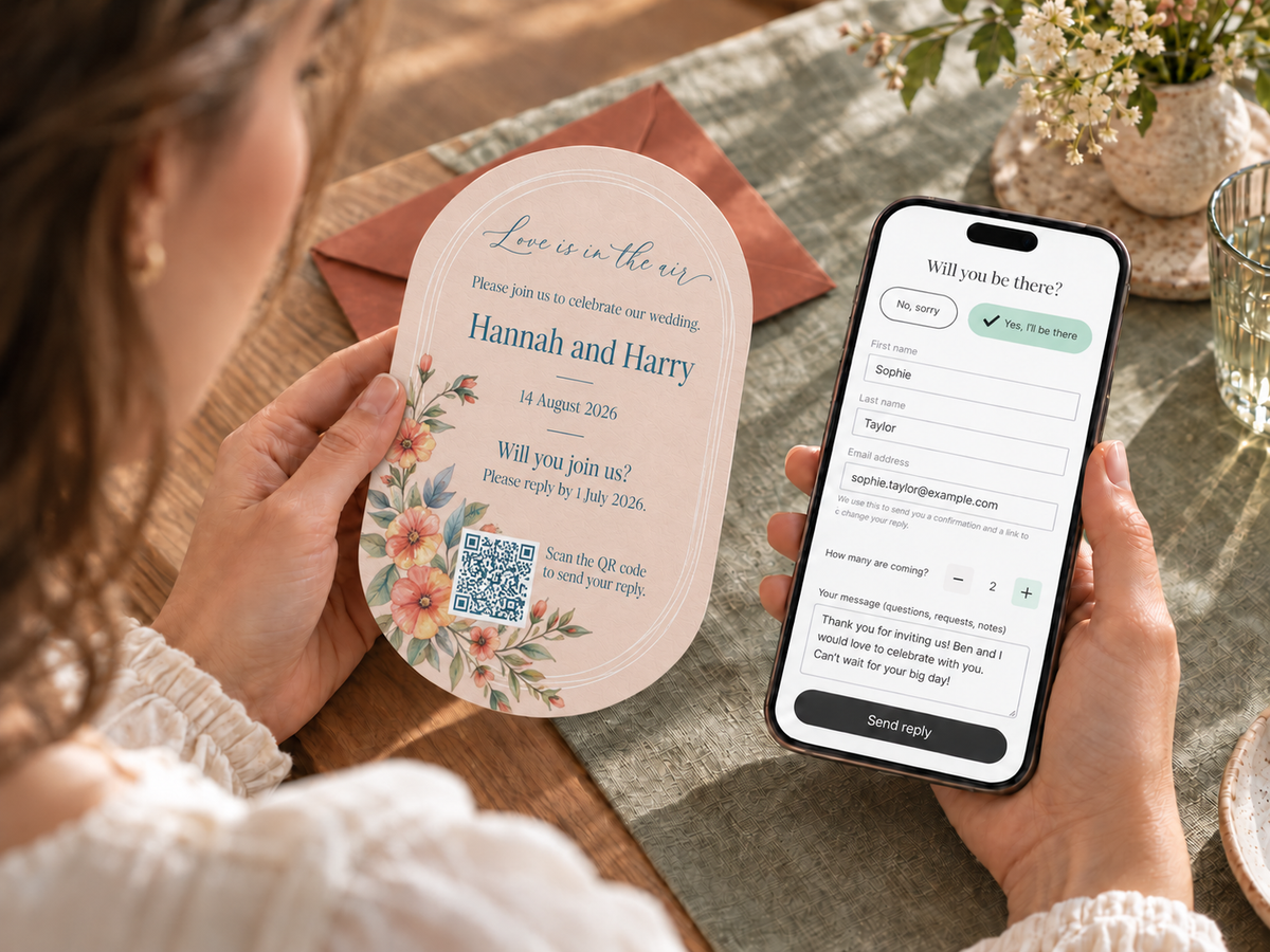 A screenshot of the reply form guests use