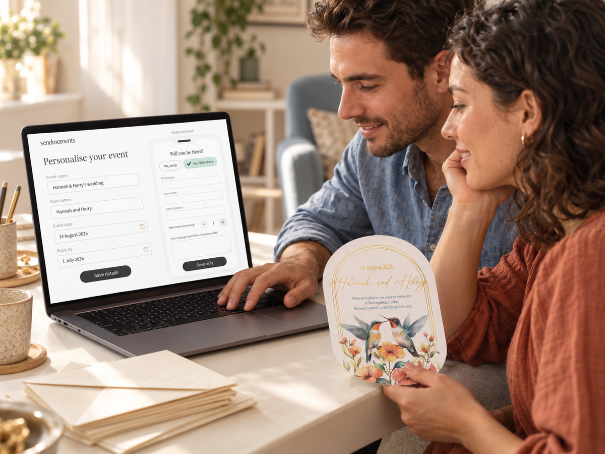 A screenshot showing how the digital guest list is personalised