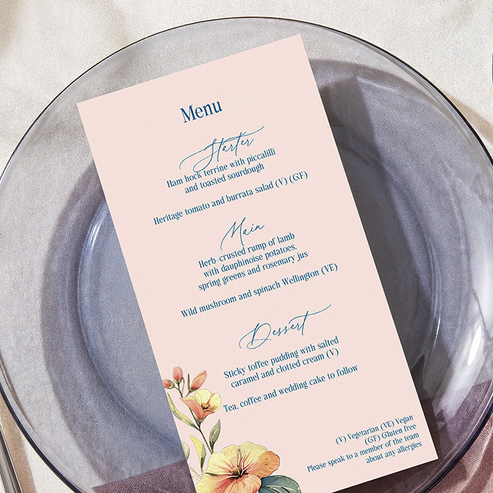 Menu cards