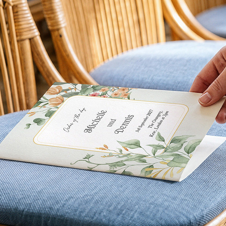 Order of service booklets
